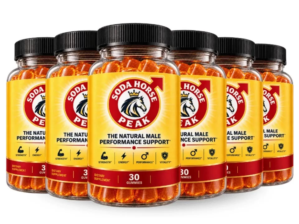 Soda Horse Peak Gummies bottle lineup